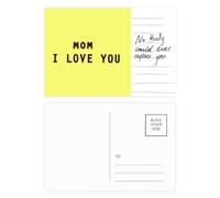 Carte postale « Mum I Love You Faly » - Art déco - Pour anniversaire de mariage