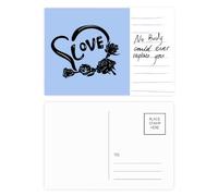 Carte postale noire classique pour la Saint Valentin, anniversaire de mariage
