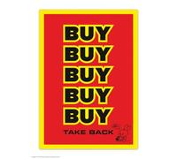 Carte postale officielle Magda Archer - « Buy » - Cartes postales amusantes - Art Magda Archer - Impression A6 - Carte postale artistique