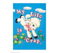 Carte postale officielle Magda Archer - « My Life is Crap » - Cartes postales amusantes - Art Magda Archer - Impression A6 - Carte postale artistique