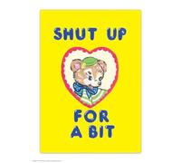 Carte postale officielle Magda Archer - « Shut Up For A Bit » - Cartes postales amusantes - Art Magda Archer - Impression A6 - Carte postale artistique