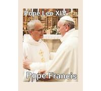 Carte postale Pape Léon XIV Robert Francis Prévost et Pape François Francesco Vatican Carte postale commémorative sur papier brillant 220 g/m² ou mini poster 12,7 x 17,8 cm