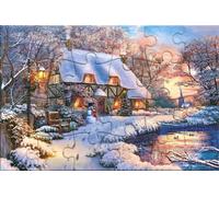 Carte postale puzzle Hiver Cottage
