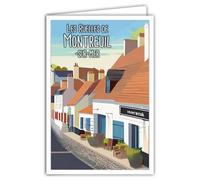 Carte postale Ruelles de Montreuil-sur-Mer et ses maisons 62588 Pas-de-Calais Hauts-de-France Côte d'Opale -Avec Enveloppe Blanche Format 12x17 cm -Fabriqué en France -Illustration mini poster affiche