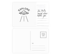 Carte postale spatiale Explo Alien Life Carte postale pour anniversaire de mariage