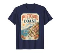 Carte Postale Vintage de la côte Italienne de l'été T-Shirt