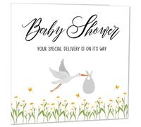 Carte pour fête prénatale 147 x 147 mm - Happy Baby Shower Congratulations New Mom