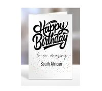 Carte pour homme sud-africain, femme, cadeau d'anniversaire pour un incroyable, homme, femme, lui, elle, cadeaux pour Noël, de l'Afrique du Sud, A5-165_177