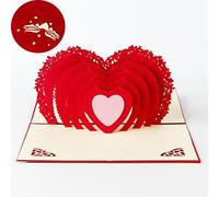 Carte pour la Saint-Valentin, Deesospro® cadeau de carte d'anniversaire pour vos parents, amis et amoureux, carte de voeux 3D Pop Up pour l'anniversaire ou l'anniversaire des amoureux
