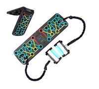 Carte Push Up - Planche Push Up Multifonctionnel | Fitness Gym Push Up Pliable | Station D'entraînement Pliable Avec Poignées Et Bandes De Résistance En Optionnelles | Equizzatu