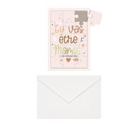 Carte puzzle annonce "etre mamie"
