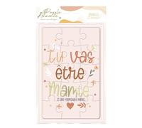 Carte puzzle annonce "etre mamie"