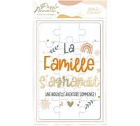 Carte puzzle annonce naissance modèle La famille s'agrandit