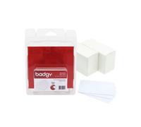 Carte PVC Blanche Evolis CBGC0020W 76.2x50.8mm, Épaisseur 0.5mm, Pack 100 Feuilles compatibles 100/200, Sans Bande Magnétique