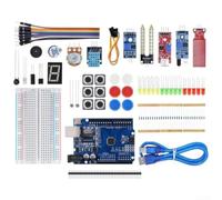 Carte R3 pour ch340 pour Arduino avec Capteurs et LEDs Inclus | Carte R3 pour ch340, breadboard 400 points, pour idéal initiation programmation, composants multiples, DIY