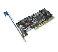 Carte RAID PCI-à-SATA 4 broches Adaptateur de carte contrôleur RAID pour chipset Sil3114 SATA avec prise en charge de 1,5 Gbps pour 4 disques durs