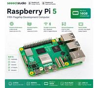 Carte Raspberry Pi 5 officielle, processeur quadricœur 2,4 GHz, Wi-Fi 5, double HDMI 4Kp60, PCIe, Ethernet Gigabit pour projets IA et IoT