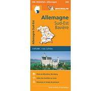 Carte Régionale Allemagne Sud-Est, Bavière