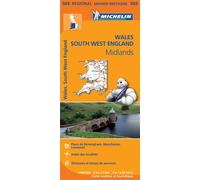 Carte Régionale Angleterre Sud-Ouest, Midlands, Pays de Galles Échelle 1:400 000 - Michelin - Michelin Travel Partner - broché - Atlas / carte