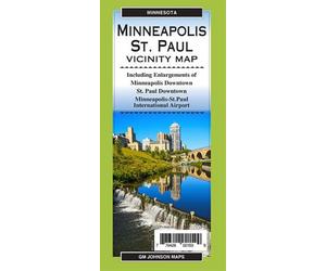 Carte régionale du Minnesota - Minneapolis St Paul et environs | GM Johnson