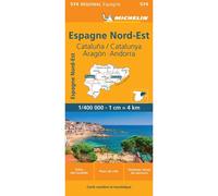Carte Régionale Espagne Nord-Est : Cataluña / Catalunya, Aragon, Andorra Échelle 1:400 000 - Michelin - Michelin Travel Partner - broché - Atlas / carte