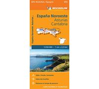 Carte Régionale Espagne Nord-Ouest : Asturias Cantabria