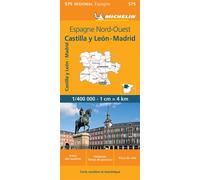 Carte Régionale Espagne Nord-Ouest : Castilla y Leon, Madrid Échelle 1:400 000 - Michelin - Michelin - broché - Atlas / carte
