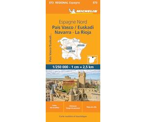 Carte Régionale Espagne Nord : Pais Vasco/Euskadi Navarra, La Rioja