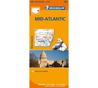 Carte Régionale Mid-Atlantic - Collectif Michelin - Michelin Travel Partner - broché - Atlas / carte
