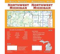 Carte régionale - Nord-ouest du Michigan (routes secondaires) | GM Johnson