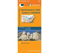 Carte Régionale Northeastern USA, Eastern Canada
