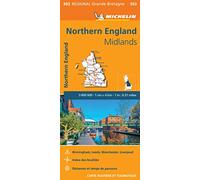 Carte Régionale Northern England, Midlands
