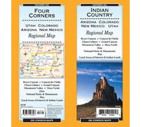 Carte régionale - Pays indien, Four Corners (AZ, CO, NM, UT) | GM Johnson