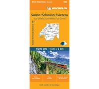Carte Régionale Suisse / Schweiz / Svizzera Sud-Ouest / Sud-West / Sud-Ovest Échelle 1:200 000 - Michelin - Michelin Travel Partner - broché - Atlas / carte