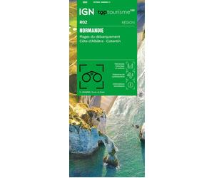 Carte régionale TOP 250 n° 2 - Normandie, Plages du Débarquement, Côte d'Albâtre, Cotentin | IGN