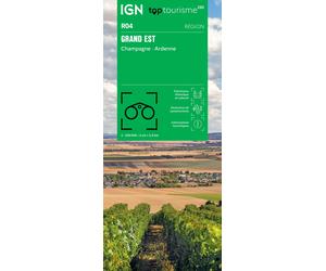 Carte régionale TOP 250 n° 4 : Grand Est (Champagne, Ardenne) | IGN