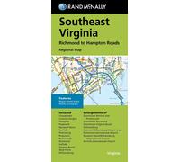 Carte régionale - Virginie sud-est : Richmond à Hampton | Rand McNally