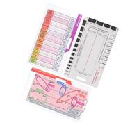 Carte règle professionnelle en 7 étapes, 3 pièces, carte de Guide d ' interprétation Portable de poche pour l ' interprétation de l ' électrocardiogramme, outil de santé cardiaque