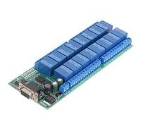 Carte relais 16 canaux Rs232 Db9, module de port série à interface femelle avec plusieurs modes de fonctionnement pour le contrôle industriel et la domotique