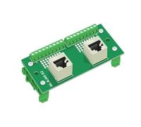 Carte répartiteur RJ45 2 prises RJ45 et 2 borniers à 8 broches Pieds de montage sur rail DIN et panneau