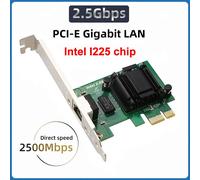 Carte réseau 2.5G PICE vers RJ45,puce RTL8125B,convertisseur PCI Express RJ45 2500Mbps,adaptateur Gigabit Lan Ethernet pour Win7/8/10/11 - Type 2.5G Intel I225