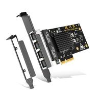 Carte réseau 4 Ports Gigabit Base-T, Contrôleur Intel I350, Adaptateur Ethernet NICGIGA 4 Ports 1G PCIe, 4 x Ports NIC 1Gbe RJ45, Compatible Windows 10/11/Windows Server/Linux
