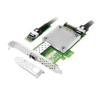 Carte réseau à fibre optique M.2 vers 10GbE Port SFP+ unique avec puce Intel 82599, prise en charge PXE/UEFI, M.2 + M Key + SFF-8087 avec câble de 35 cm pour e-Sports Internet café.