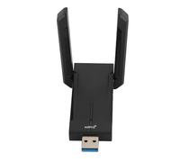 Carte Réseau de Jeu, Adaptateur de Carte Réseau USB sans Fil, jusqu'à 5374 Mbps Tri-Bande, Cryptage WPA3, Fonction AP, Double Antenne Rotative, pour Environnements de Jeu