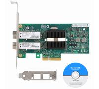 Carte réseau double port avec chipset Intel, adaptateur Ethernet pour serveurs stables, rétrocompatible, connectivité haut débit, module SFP SX