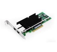 Carte réseau Ethernet convergée PCIe x8/x16 10 Go avec ports RJ45 en cuivre LAN carte NIC avec contrôleur Intel X540 serveur compatible Windows Server/Windows/Linux/Vmware ESXI (X540-AT2 (RJ45 Port x