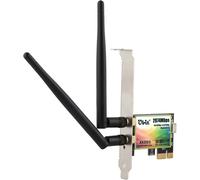 Carte réseau Gigabit,Puce Intel AX200 Max 2974 Mbit/s,BT 5.2,802.11AX Double Bande (2,4/5 GHz) Carte WiFi PCIe,MU-MIMO,OFDMA,Ultra Faible Latence,Prend en Charge WIN10/11 64 bit