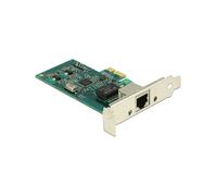 Carte réseau interne DeLOCK 89943 - Interface PCI Express, Gigabit Ethernet, 1 port RJ45, 10/100/1000BaseT(X), Contrôleur Intel 82574L, Jumbo Frames 9000, Compatible Windows/Linux
