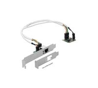 Carte réseau interne DeLOCK 95265 Mini PCI Express Gigabit Ethernet 1000 Mbit/s, port RJ-45, Realtek RTL8111H, compatible Windows/Linux, Full Duplex, IEEE 802.3x