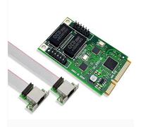 Carte Réseau Mini PCI-E vers 2 Ports 1000 Mbps Gigabit Ethernet Port COM 10/100/1000 M Adaptateur Réseau RJ45 pour PC
